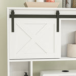 Meuble de rangement au-dessus des toilettes avec porte coulissante, Meuble étagère dessus WC, étagère réglable, blanc