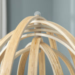 Lampadaire sur Pied Circulaire 40 W Max. Abat-Jour bois naturel clair dim. Ø 38 x 160 cm