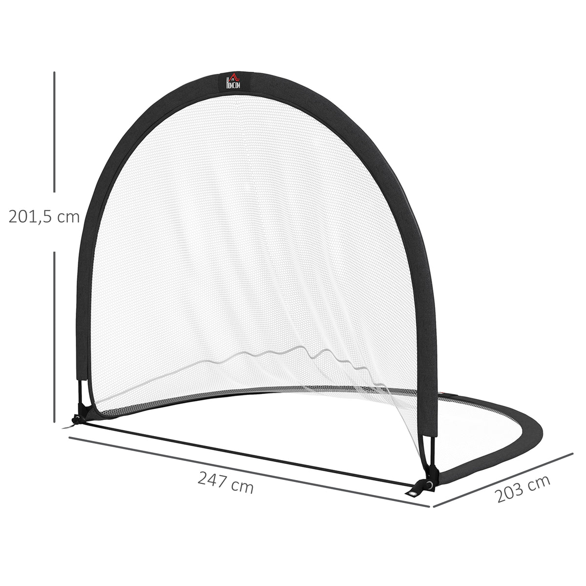 Lot de 2 cages de football système Pop Up avec sac de transport et piquets de fixation