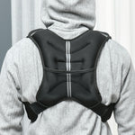 Gilet lesté de 5 kg, veste lestée, pour homme et femme, avec poche de rangement, tissu Oxford, sable métallique, noir