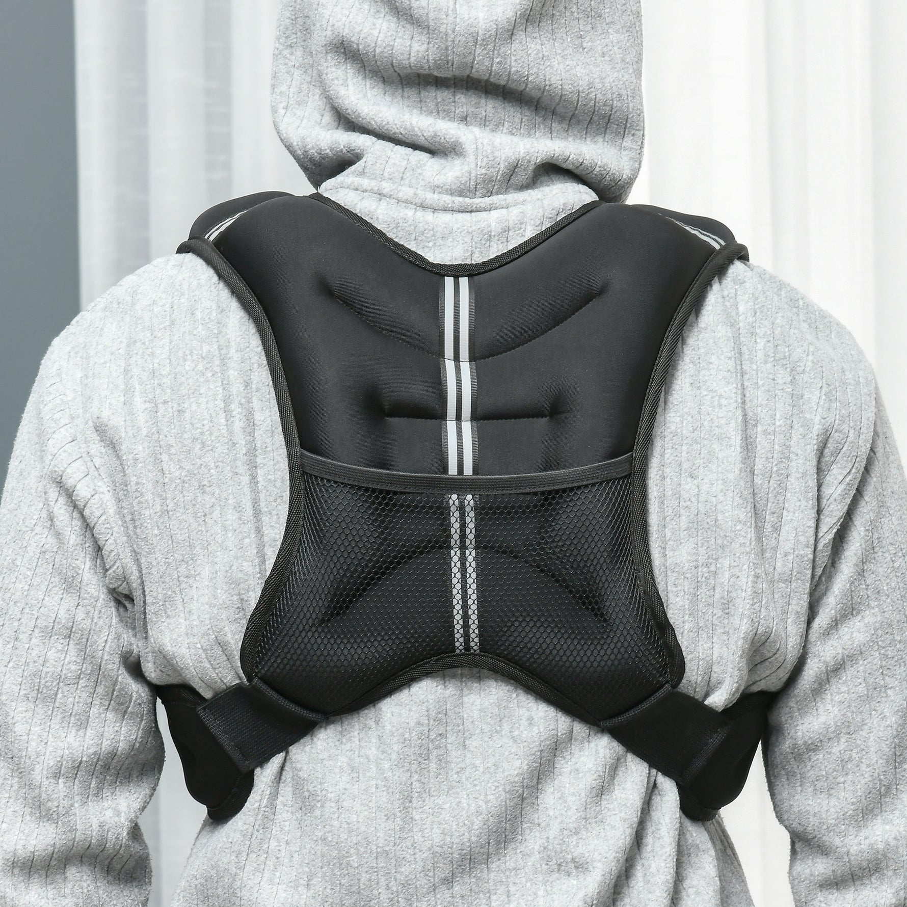 Gilet lesté de 5 kg, veste lestée, pour homme et femme, avec poche de rangement, tissu Oxford, sable métallique, noir