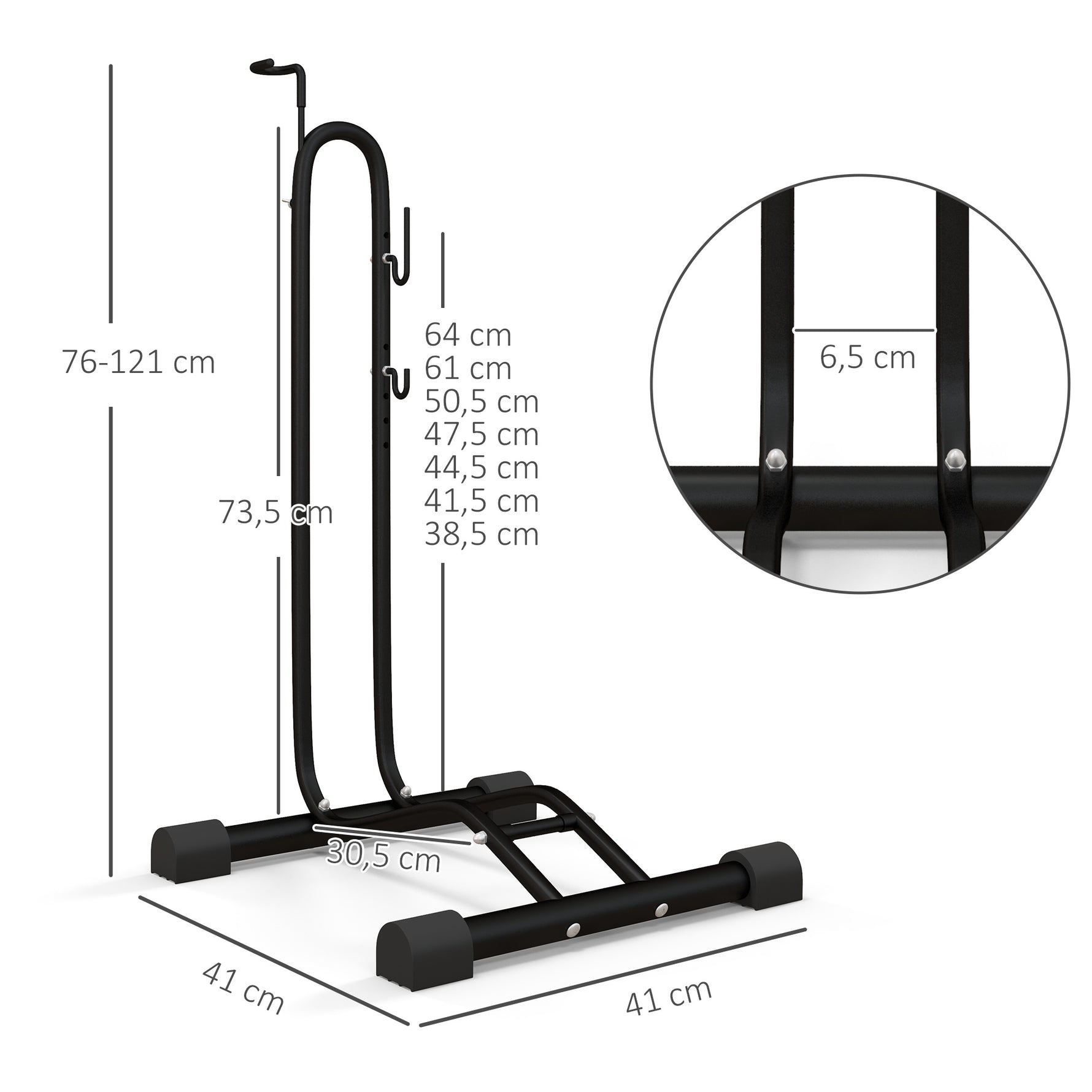 Porte-vélo autoportant idéal pour votre garage maison ou magasin de vélos pour les vélos 24 à 29" et vélo 700 c
