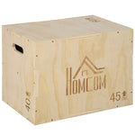 Box jump pliométrie 3 en 1 appareil boîte à saut musculation fitness & entraînement croisé plyobox pour box training 40/45/60 cm en bois