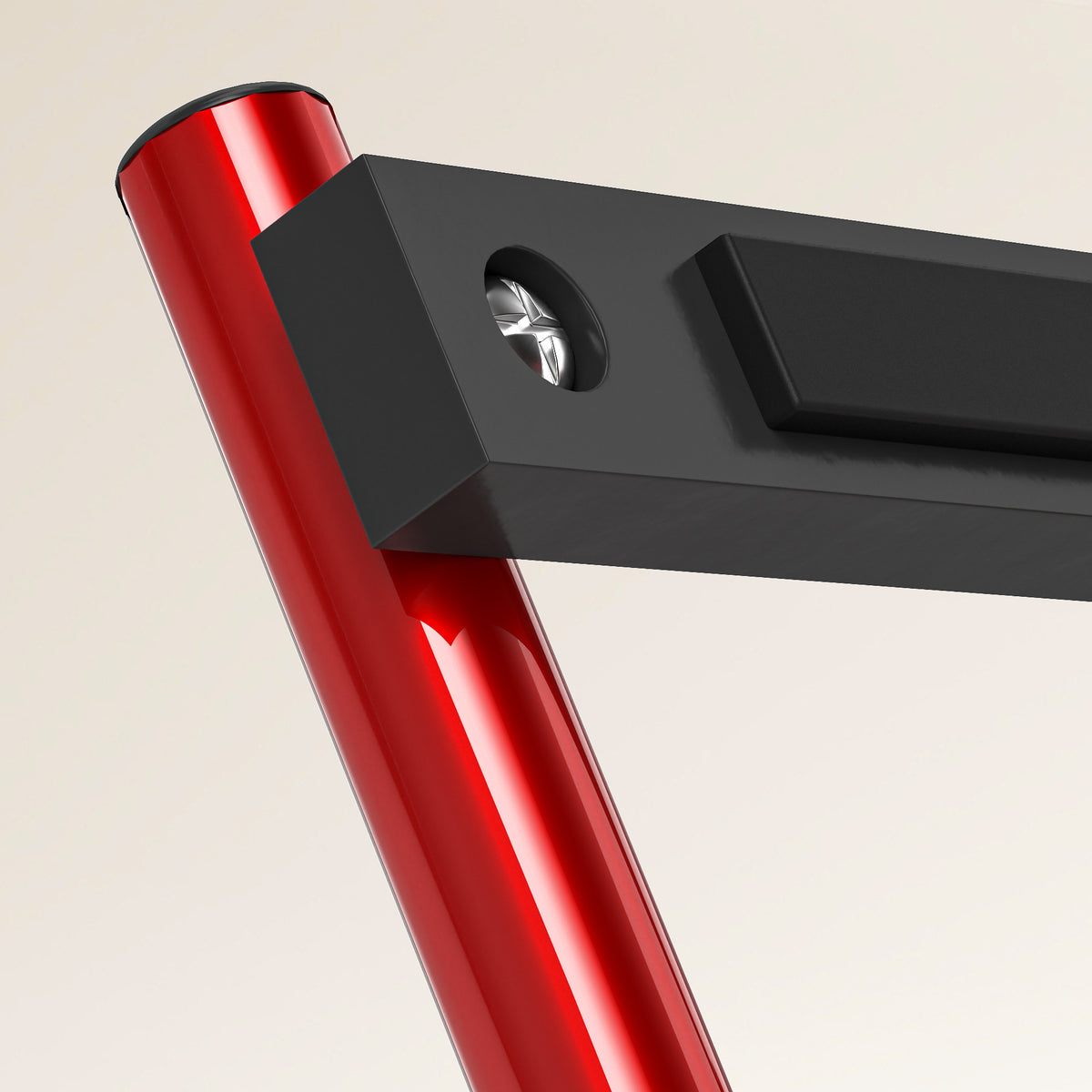 Türzugstange und Bodenliegestützstange ohne Bohren Pull-Up-Bar 2 in 1 150 kg Sturzsicherung 96x46x30,5cm Rot