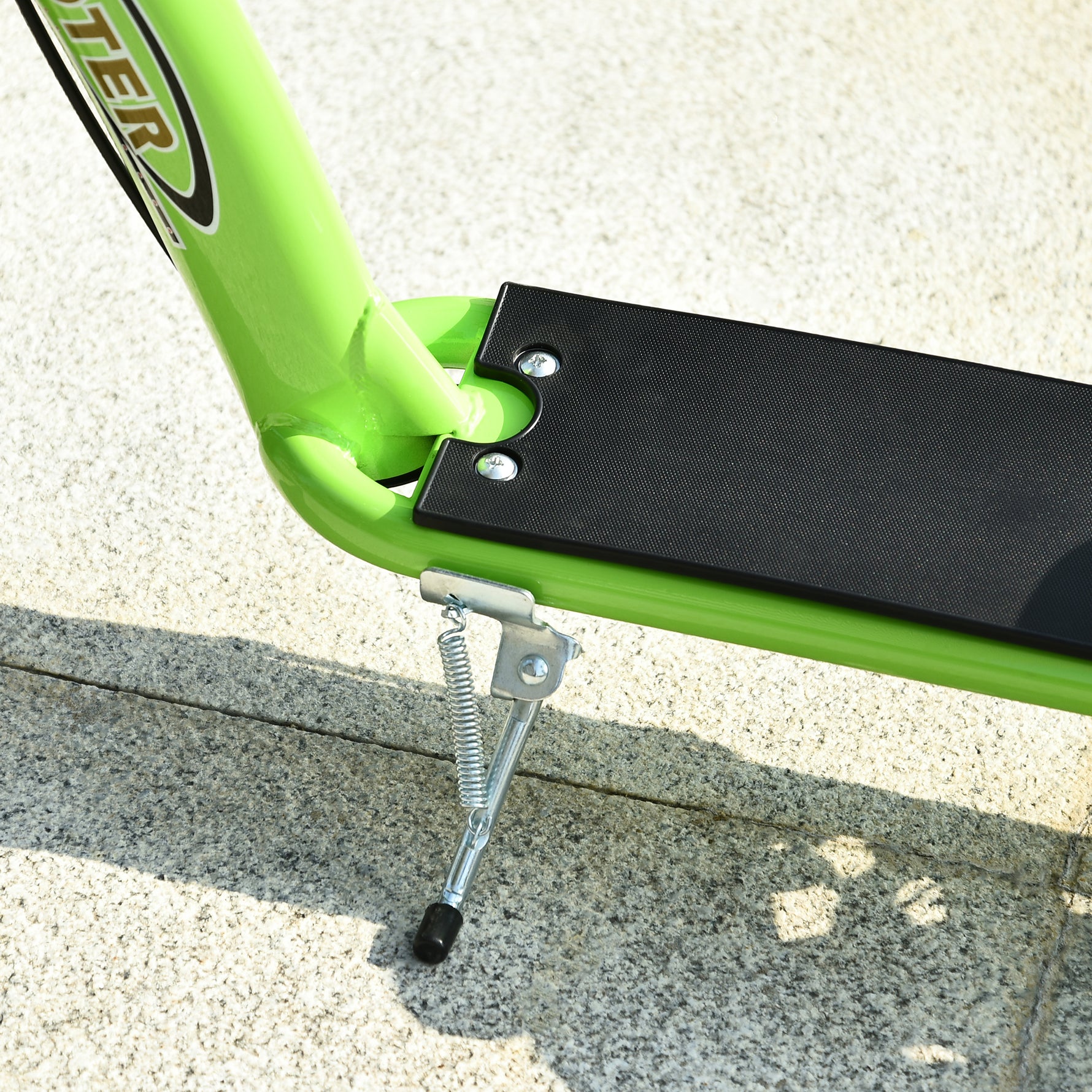 Trottinette patinette Enfants à partir de 5 Ans Grandes Roues Guidon réglable poignée Frein et béquille Acier Vert