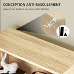 Bibliothèque étagère de rangement 5 niveaux avec étagères réglables pour salon, chambre, bureau, 60x24x133,5cm, naturel