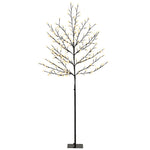 Árbol luminoso 180 cm Cerezo artificial luminoso, 200 LED y 20 ramas flexibles, decoración interior y exterior