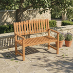 Banc de Jardin Banquette de Terrasse 2 Places Charge Max. 320kg Accoudoirs 112 x 64 x 92 cm Bois d'Acacia Naturel