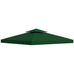 Toit de Remplacement pour Gazebo de Jardin Toile de Rechange pour pavillon tonnelle Tente 3 x 3 m Vert foncé