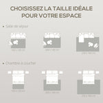 Tapis salon 160 x 120 cm, tapis à poils épais géométrique, moelleux et antidérapant, gris