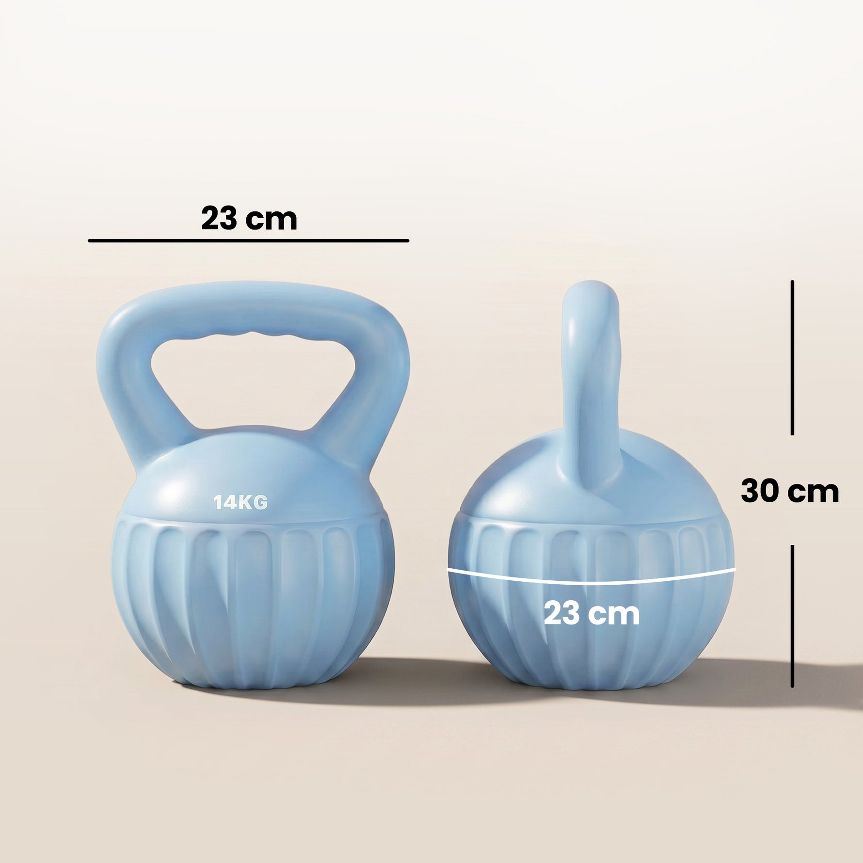 Kettlebell 14 kg, haltère avec poignée Antidérapante, haltère à boule, musculation, entraînement, pour gym, bleu