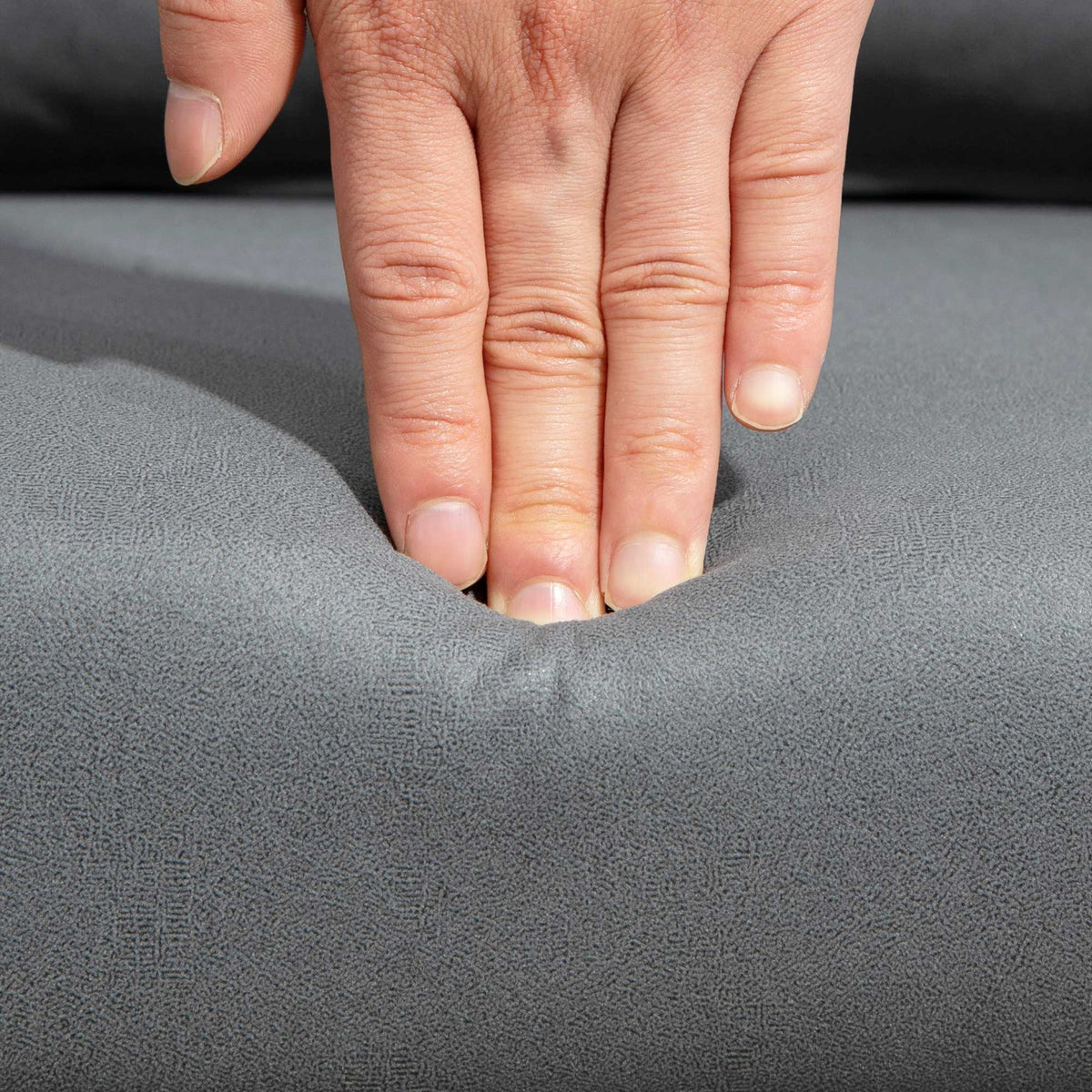 Fauteuil de salon coussins lombaires hauteur réglable pivotant 360° piètement en métal gris foncé