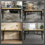 Établi d'Atelier Réglable, 121,9x50,8x79-99cm, Charge 900 kg, 2 Prises et 2 Ports USB, Panneau Perforé, Noir