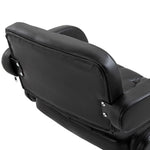Tabouret de bar pivotant chaise de bar réglable en hauteur avec dossier repose-pieds et accoudoirs 61x50x93-113cm noir