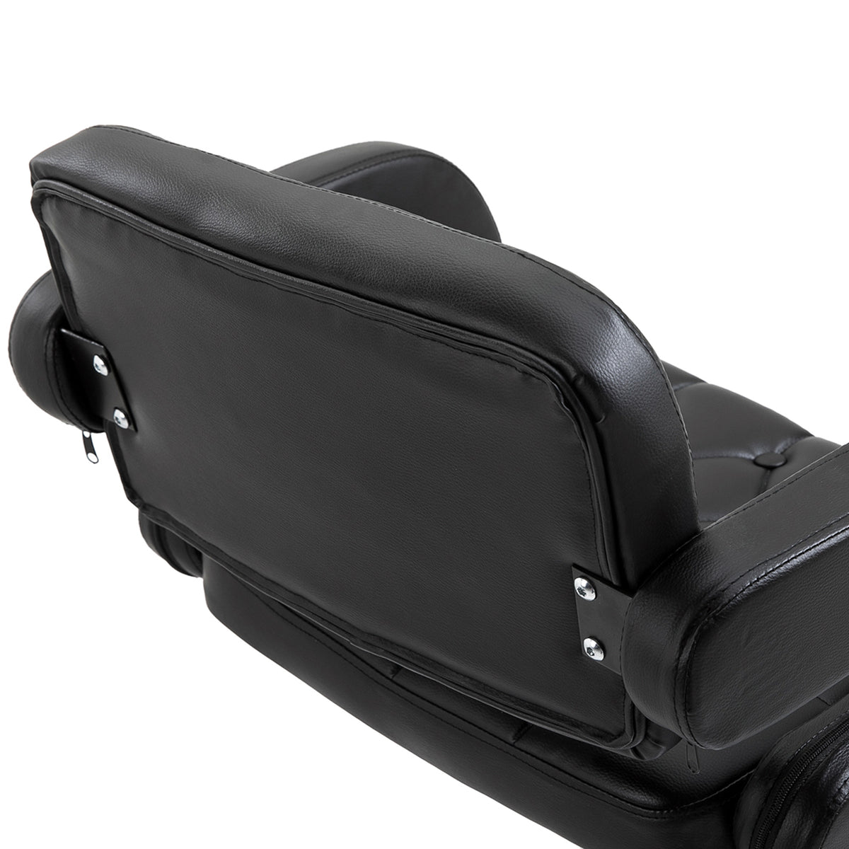 Tabouret de bar pivotant chaise de bar réglable en hauteur avec dossier repose-pieds et accoudoirs 61x50x93-113cm noir