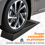 Ensemble de 2 rampes pour voiture véhicule utilitaire rampe de chargement lourde 3T caravane camping-car dim. 70L x 19,5l x 7,8H cm PP noir