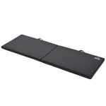 Tapis de gymnastique yoga pilates fitness pliable portable grand confort 180L x 60l x 5H cm revêtement synthétique noir