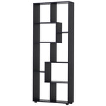 Bibliothèque étagère Zig zag Design Contemporain 70L x 24l x 178H cm Panneaux Particules noir