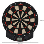 Cible jeu de fléchettes électronique 26 Jeu principals et 185 jeux variations cibles électroniques pour 8 joueurs 30 flechette pointe affichage LCD haut-parleur noir