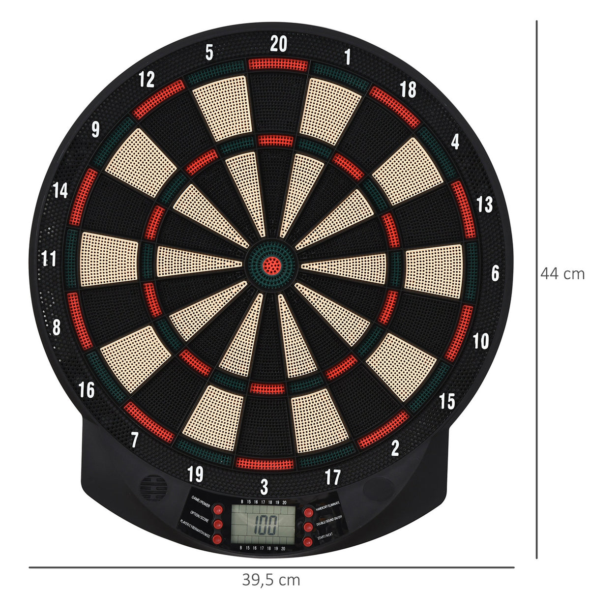 Cible jeu de fléchettes électronique 26 Jeu principals et 185 jeux variations cibles électroniques pour 8 joueurs 30 flechette pointe affichage LCD haut-parleur noir