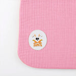 bavoir made in france bio coton rose papate
