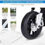 Moto elettrica per bambini 3-6 anni 25 W 6 V 3 km/h con luci e suoni, rotelle rimovibili, carico max 30 kg, blu