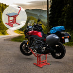Lève moto béquille d'atelier stand moto tout-terrain moto cross supermotard hauteur réglable rouge et noir