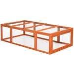 Clapier lapin extérieur cage cochon d'Inde toit ouvrable et portes verrouillables 180 x 90 x 48 cm jaune