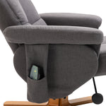 Fauteuil massant avec repose-pied - dossier inclinable jusqu'à 145°, coffre de rangement, appuie-têteet et télécommande