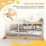 Barriera di sicurezza per cani estensibile lunghezza regolabile 104-180 x 36 x 69 cm pino legno naturale