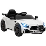 Voiture électrique enfants sous licence Mercedes-Benz AMG GTR 12V télécommande 2,4G max. 5 km/h 108 x 67 x 46 cm blanc