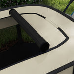 Parc enclos pliable pour chien chat petits animaux en tissu Oxford avec rangement 94 x 74 x 60 cm blanc crème et noir
