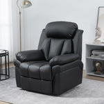 Sillón de relax eléctrico, sillón elevador reclinable con reposapiés ajustable, revestimiento sintético negro