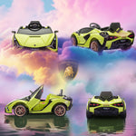 Voiture électrique Enfants de Sport Véhicule électrique Lamborghini Sian 12 V - V. Max. 5 Km/h avec Télécommande 2,4G Effets sonores + Lumineux Vert
