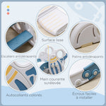 Toboggan pour enfants toboggan intérieur pour enfant, de 18 à 36 mois, jusqu'à 30 kg, 157L x 46,5l x 80H cm, bleu