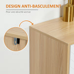 Buffet bas meuble de rangement 2 placards 4 portes motif chevrons étagères réglables 120 x 35 x 77,4 cm blanc