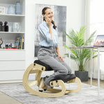 Siège assis genoux, siège ergonomique en bois avec fonction à bascule, chaise à genoux réglable pour bureau à domicile