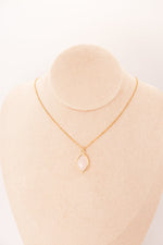 Pendentif | Amande en Quartz rose