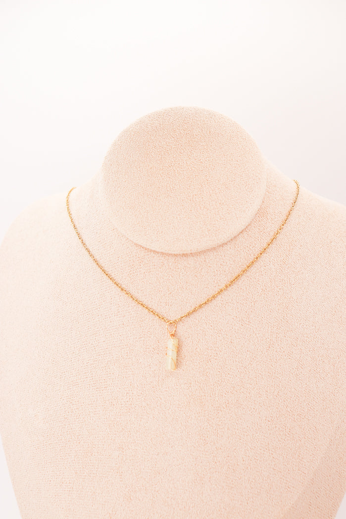 Pendentif | Mini Piliers de Jade "Fleurs de Prunier"