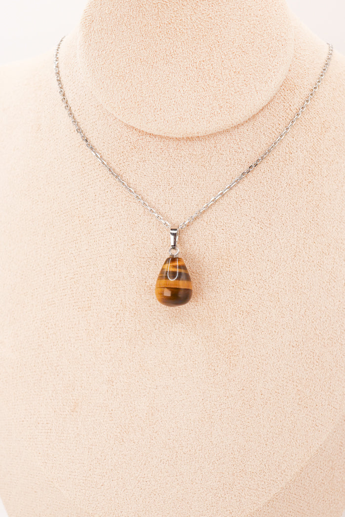 Pendentif | Goutte en Oeil de tigre