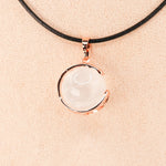 Pendentif | Sphère de Lune en Cristal de roche