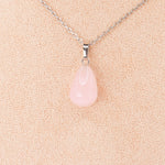 Pendentif | Goutte en Quartz rose