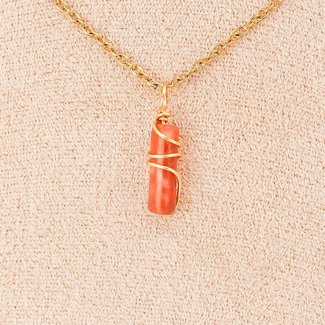 Pendentif | Mini Piliers de Jade "Fleurs de Prunier"