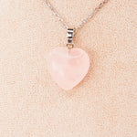 Pendentif | Coeur en Quartz Rose
