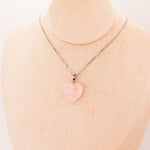 Pendentif | Coeur en Quartz Rose