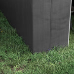 Lorategiko etxola, kanpoko biltegiratze-tenda, bizikleta-tokia, bizikleta-garajea, PE estalkia, metalezkoa, 2,4 x 1,8 x 1,9 m, gris iluna