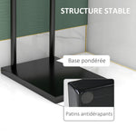 Porte-serviettes sur pied en acier avec 2 barres support pour serviette 35,5l x 20P x 78H cm - noir