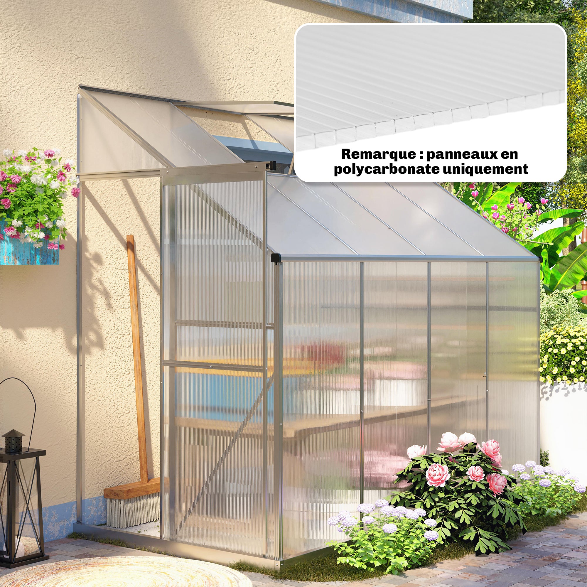 10 Plaques Alvéolaires en Polycarbonate 4 mm, UV Resistant, Panneau Alvéolaire Double de Serre, 120x60 cm, Transparent