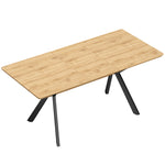 Mesa de comedor extensible para 4 a 6 personas, 130-170 cm, mesa de cocina rectangular, bordes redondeados, roble