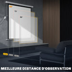Écran de projection motorisé 85 pouces, 4K HD électrique, montage mural ou plafond, panneau de commande et télécommande